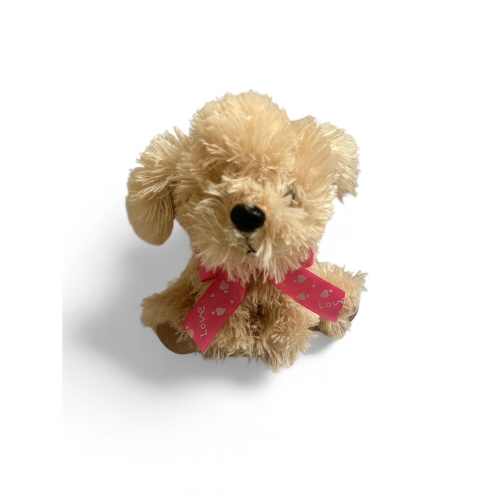 Dan Dee Collectors Choice Beige Fluffy Puppy Dog 7" Cockapoo Plush Animal